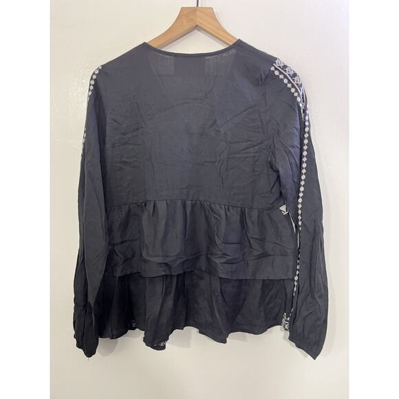 Boho Western Southwestern Tribal Boho Peasant Tunic S Folk Festival Navajo Indie - Picture 8 of 12